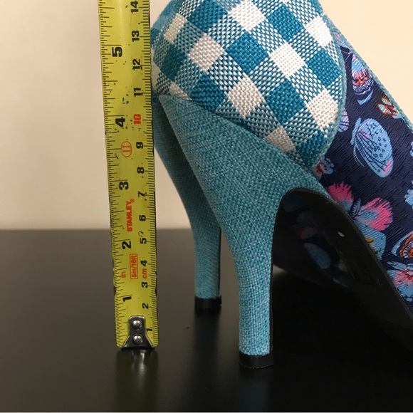 Dolce by Mojo Moxy Butterfly Heels | Bow Front Pumps | Blue Plaid - Size 9 - Picture 12 of 12